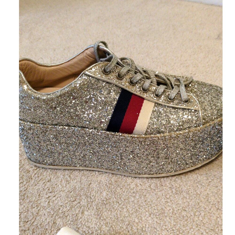 Gucci Peggy Glitter Platform Sneaker - Picture 5 of 15